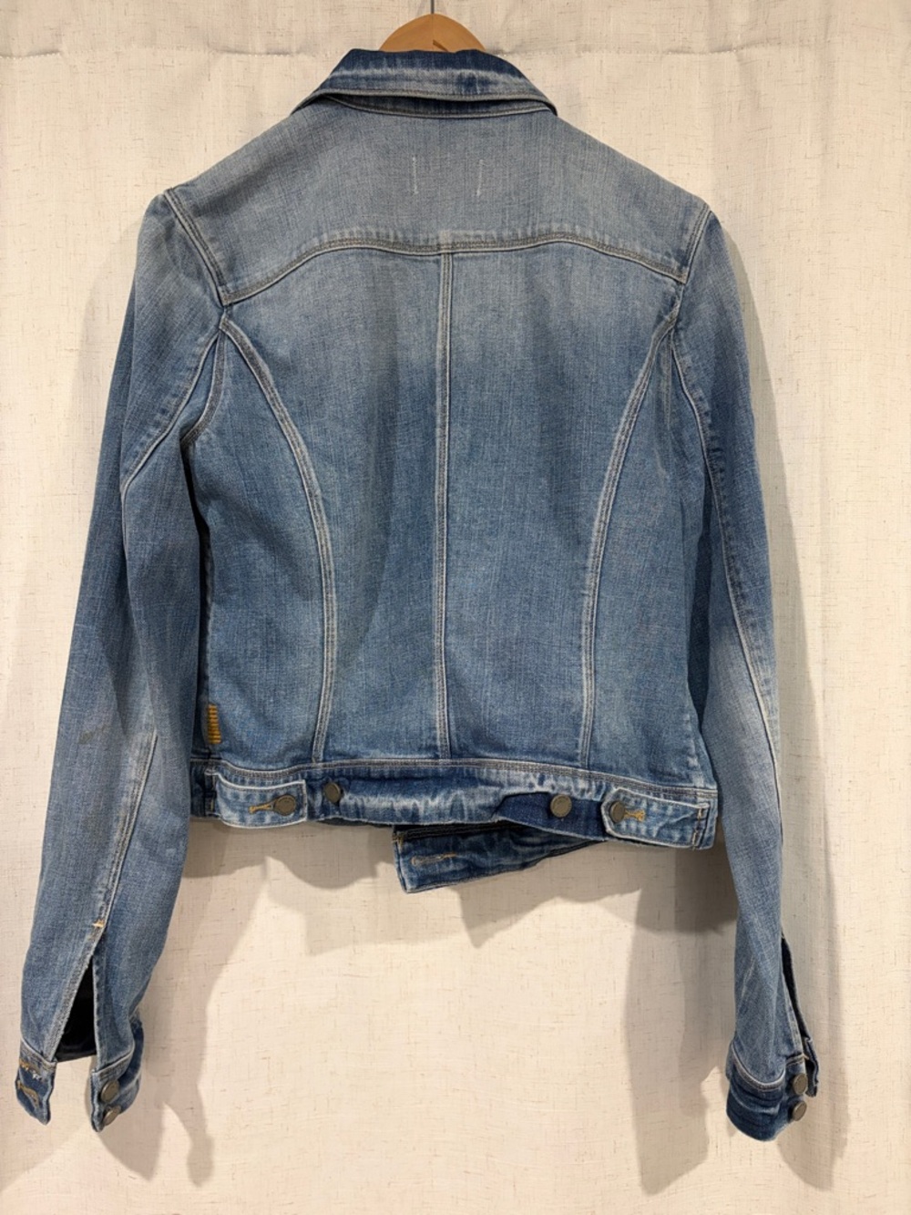 PAIGE Faded Blue Denim Trucker Jacket - Picture 2 of 2